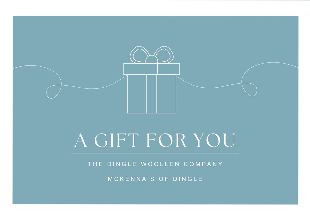 Dingle Woollen Company Gift Voucher – The Perfect Sustainable Gift

Looking for a thoughtful and eco-friendly gift? A Dingle Woollen Company Gift Voucher is ideal for any occasion, offering the choice of timeless Irish wool products crafted with care on the Dingle Peninsula.

