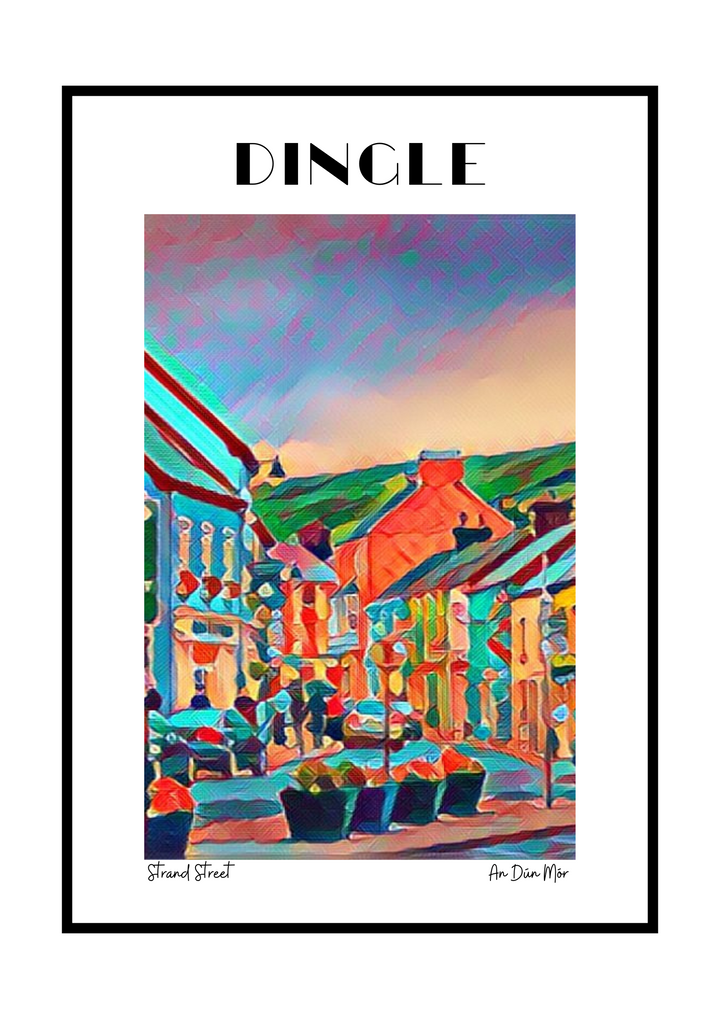 Strand Street Poster – Dingle Peninsula

Celebrate the vibrant charm of&amp;nbsp;Strand Street, Dingle’s lively path leading to the bustling Dingle Pier. This poster captures the street’s colorful shops, cozy cafes, and the unmistakable energy of this seaside town. Feel the salt air and the promise of adventure as you’re transported to the heart of Dingle

Key Features:

Stunning depiction of Strand Street and its vibrant charm 🏘️
Highlights the lively energy of Dingle Pier and its seaside allure 🌊
Printed on