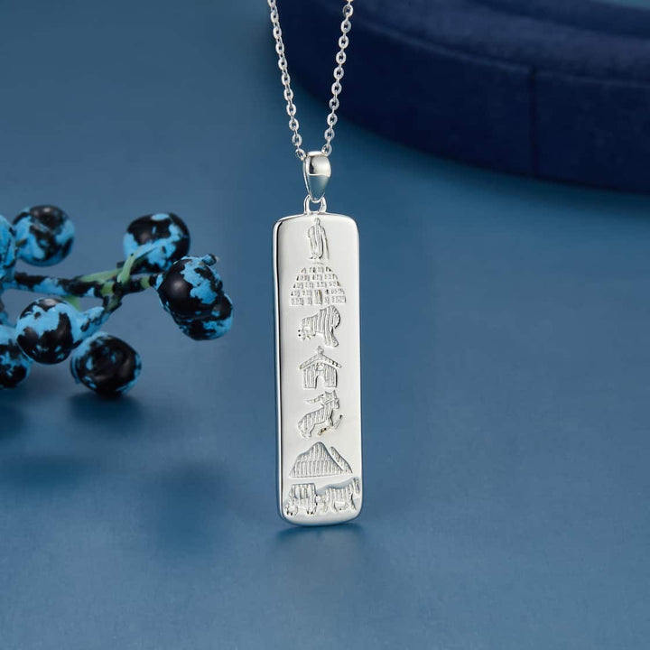 Silver Ingot With Chain and Clasp