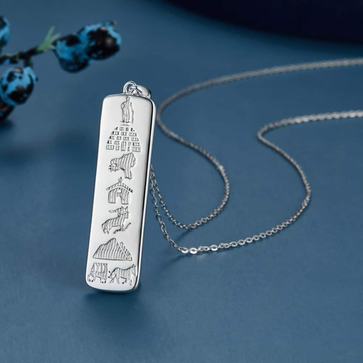 Silver Ingot With Chain and Clasp