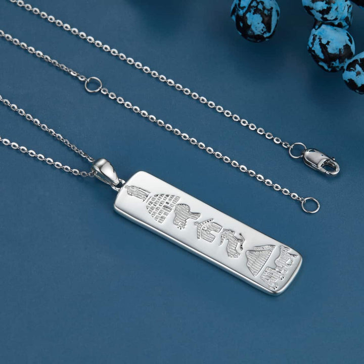 Silver Ingot With Chain and Clasp