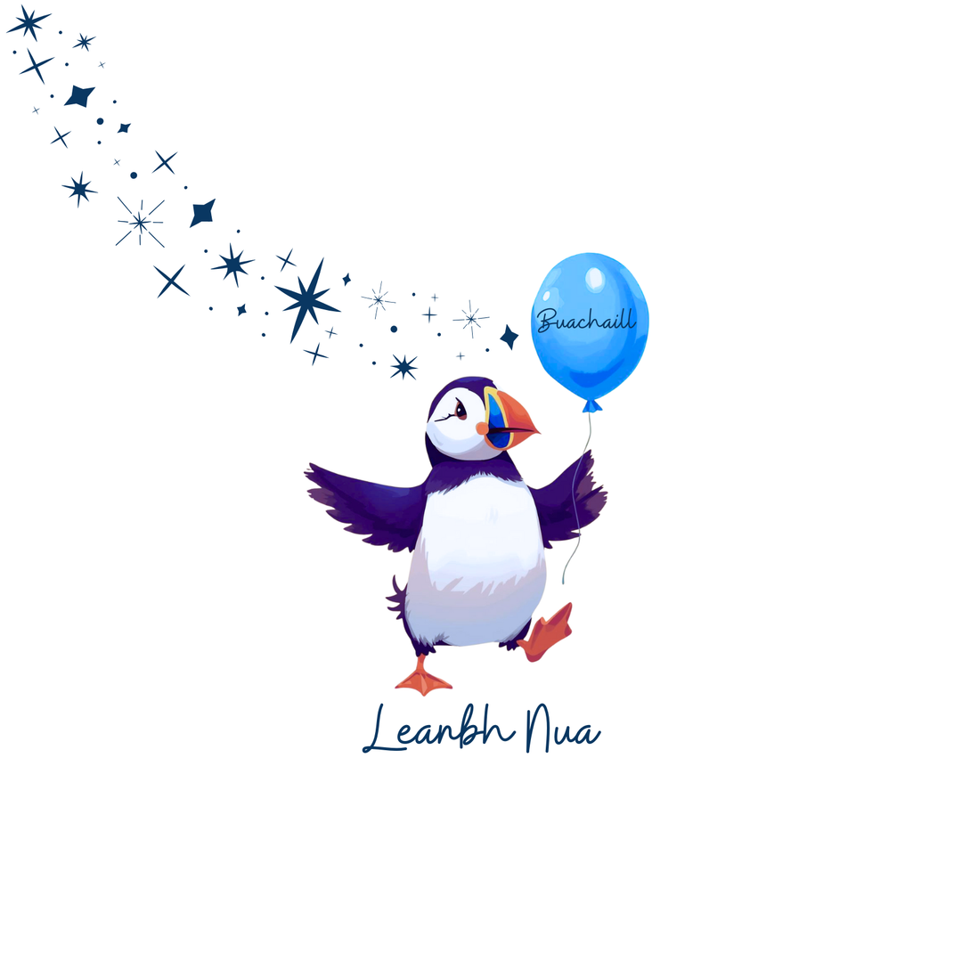 Buachaillín – Baby Boy Card 💙

Welcome a little buachaillín into the world with this adorable baby boy card 👶💙. Featuring a fun puffin holding a blue balloon with “Buachaillín” written across it, this cheerful design is full of joy, colour and charm 🐧🎈✨.

Designed in Dingle by DED – Dingle Eco Designs 🇮🇪🎨 and printed on 100% recycled paper 🌿♻️, this eco-friendly card is perfect for celebrating a new baby boy, baby showers, or as a keepsake for proud parents 💫.

