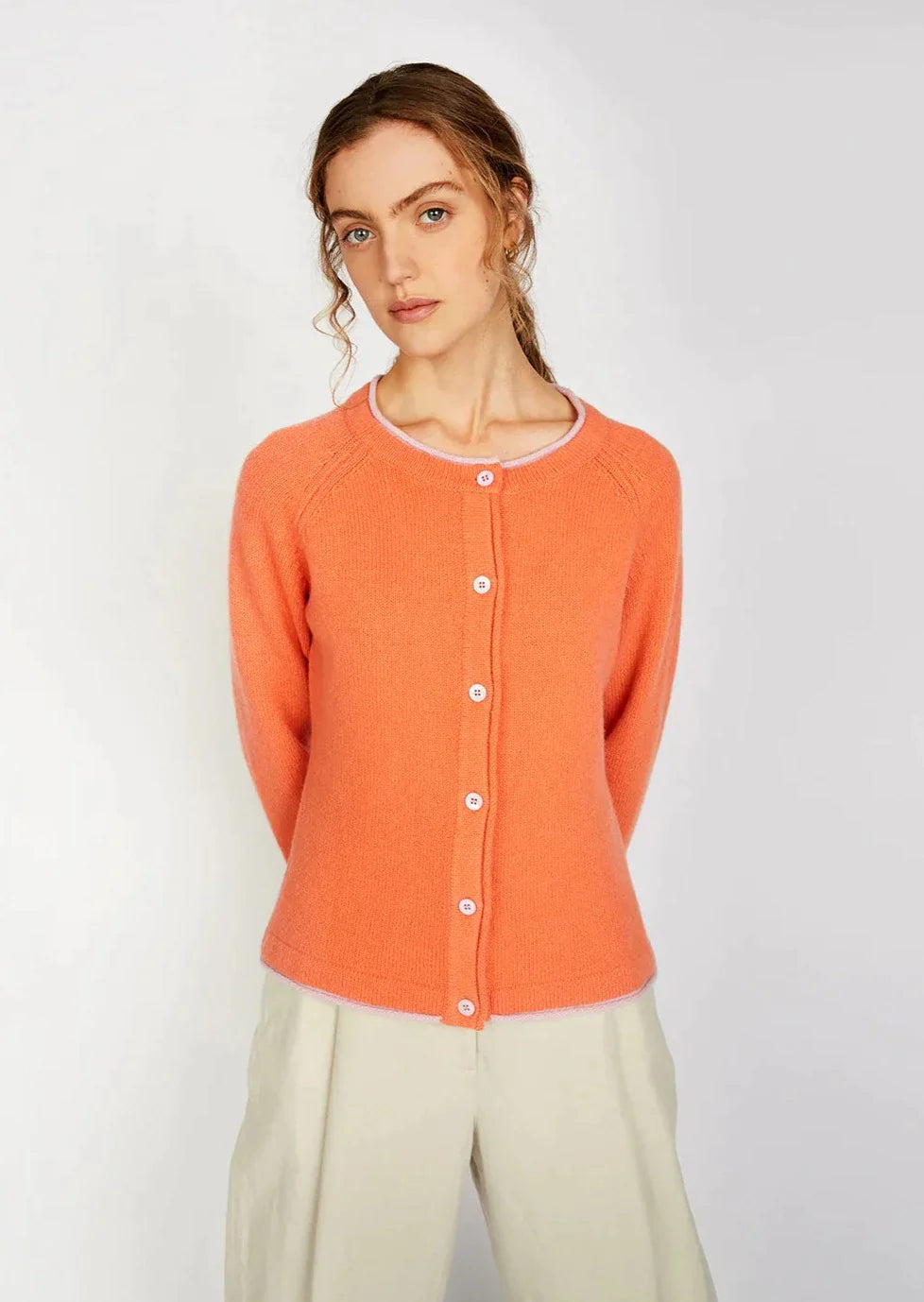 Irelands Eye Killiney Cardigan Coral – The Dingle Woollen Company