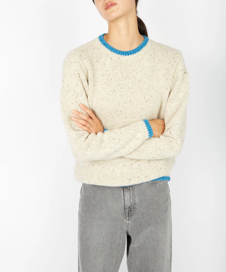 The Slaney Cashmere Crew Neck Sweater - Chalkstone