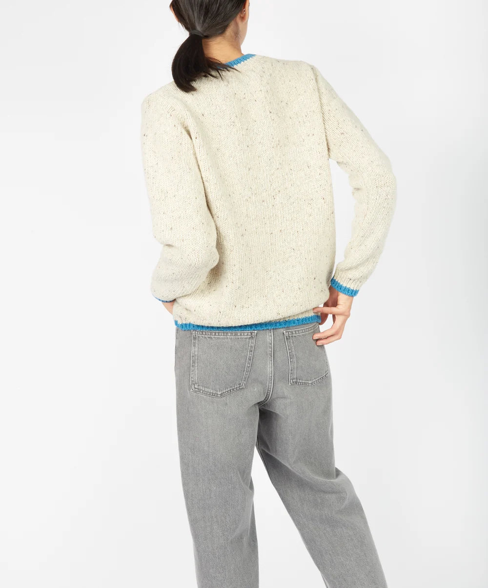The Slaney Cashmere Crew Neck Sweater - Chalkstone