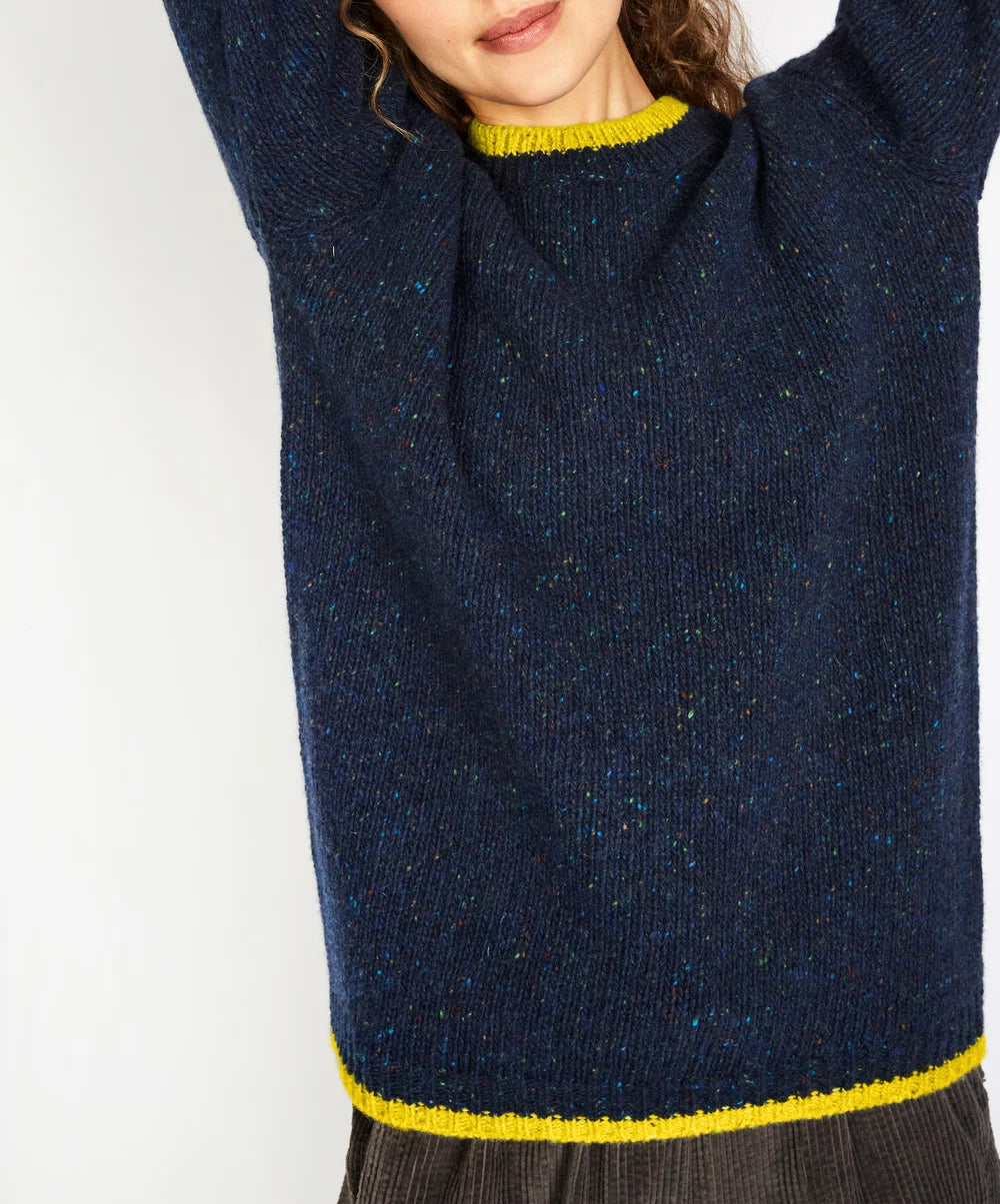 The Slaney Cashmere Crew Neck Sweater Rich Navy