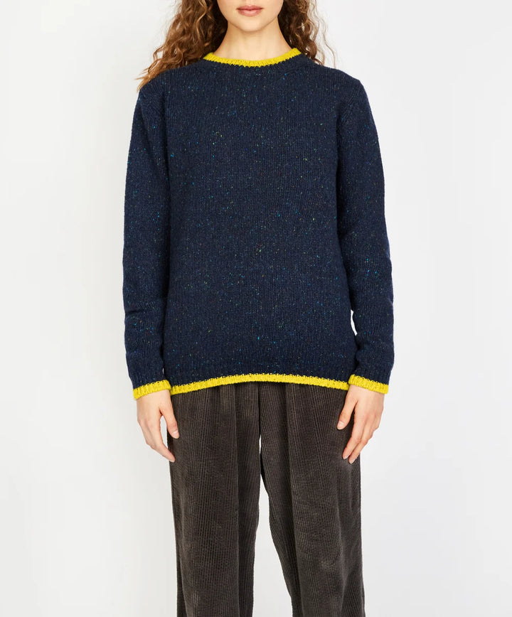 The Slaney Cashmere Crew Neck Sweater Rich Navy