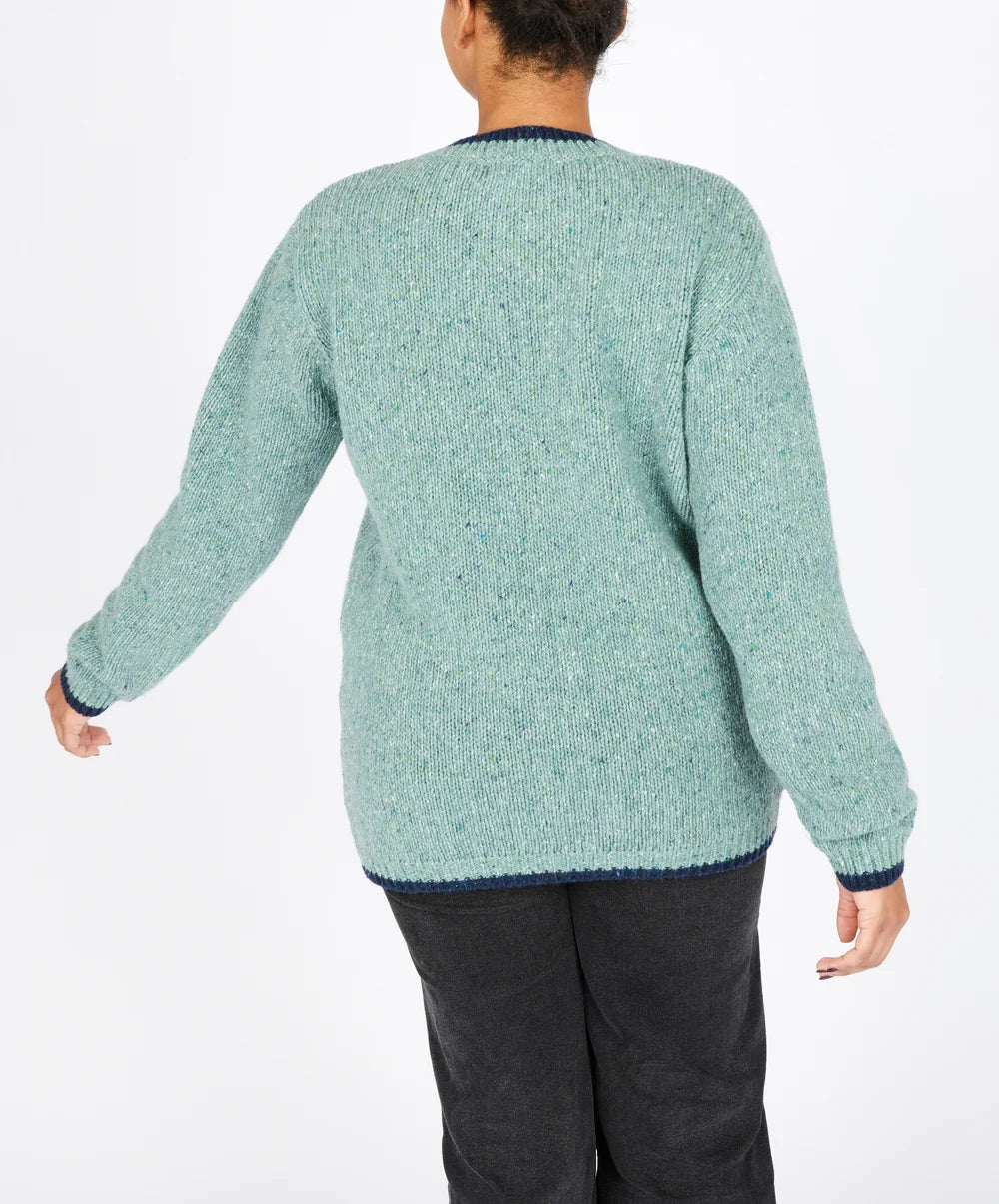 The Slaney Cashmere Crew Neck Sweater Ocean Mist