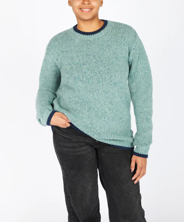 The Slaney Cashmere Crew Neck Sweater Ocean Mist