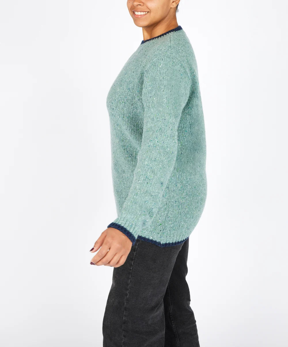 The Slaney Cashmere Crew Neck Sweater Ocean Mist