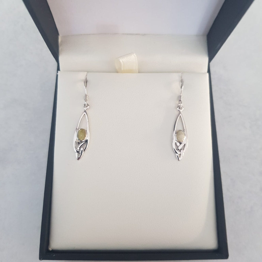 Connemara Marble Oval Drop Earrings