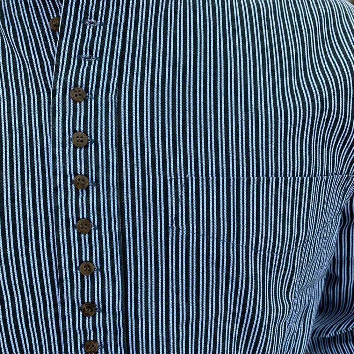 The Grandfather Shirt is a long-sleeved, cotton shirt associated with work wear by the rural Irish in the pre-industrial times.  - The Civilian Irish Grandfather Shirt takes this popular style and is made from 90% cotton &amp;amp; 10% flax which has been expertly brushed for softness and warmth.