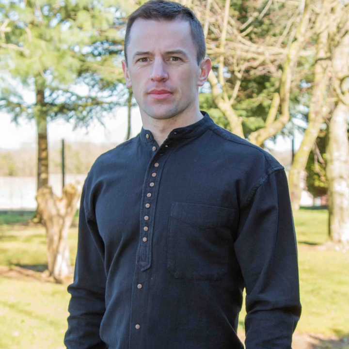 The Grandfather Shirt is a long-sleeved, cotton shirt associated with work wear by the rural Irish in the pre-industrial times.  - The Civilian Irish Grandfather Shirt takes this popular style and is made from 90% cotton &amp;amp; 10% flax which has been expertly brushed for softness and warmth.
