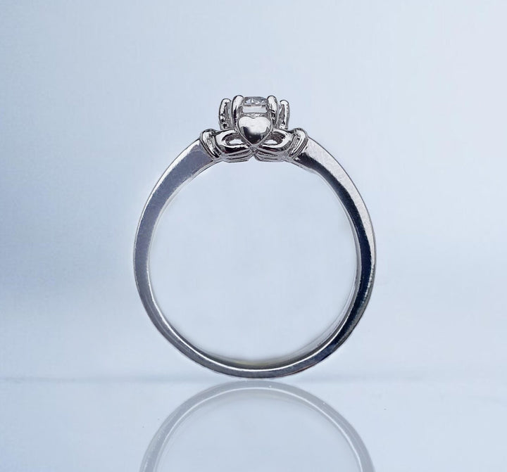 Silver Claddagh with a difference