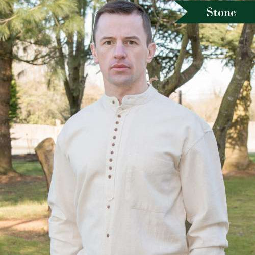 The Grandfather Shirt is a long-sleeved, cotton shirt associated with work wear by the rural Irish in the pre-industrial times.  - The Civilian Irish Grandfather Shirt takes this popular style and is made from 90% cotton &amp;amp; 10% flax which has been expertly brushed for softness and warmth.