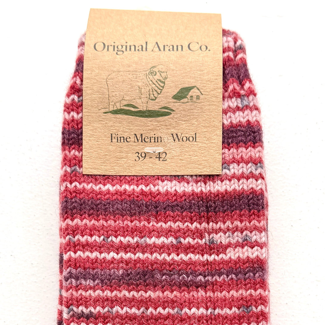 🧦 100% Merino Wool Striped Socks

Add a pop of colour and warmth to your wardrobe with our striped, multi-coloured Merino wool socks. Crafted from 100% pure Merino wool, these socks are luxuriously soft, breathable, and naturally temperature-regulating — keeping your feet cosy in winter and cool in summer. 🌦️

Perfect for everyday wear, outdoor adventures, or as a thoughtful gift from Dingle, these socks bring together comfort, sustainability, and timeless Irish charm. 🇮🇪✨