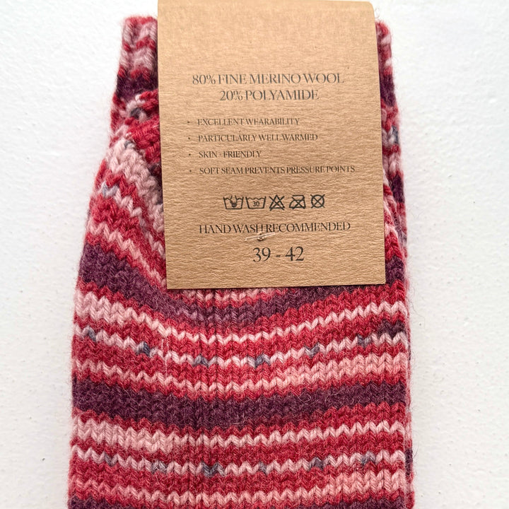 🧦 100% Merino Wool Striped Socks

Add a pop of colour and warmth to your wardrobe with our striped, multi-coloured Merino wool socks. Crafted from 100% pure Merino wool, these socks are luxuriously soft, breathable, and naturally temperature-regulating — keeping your feet cosy in winter and cool in summer. 🌦️

Perfect for everyday wear, outdoor adventures, or as a thoughtful gift from Dingle, these socks bring together comfort, sustainability, and timeless Irish charm. 🇮🇪✨