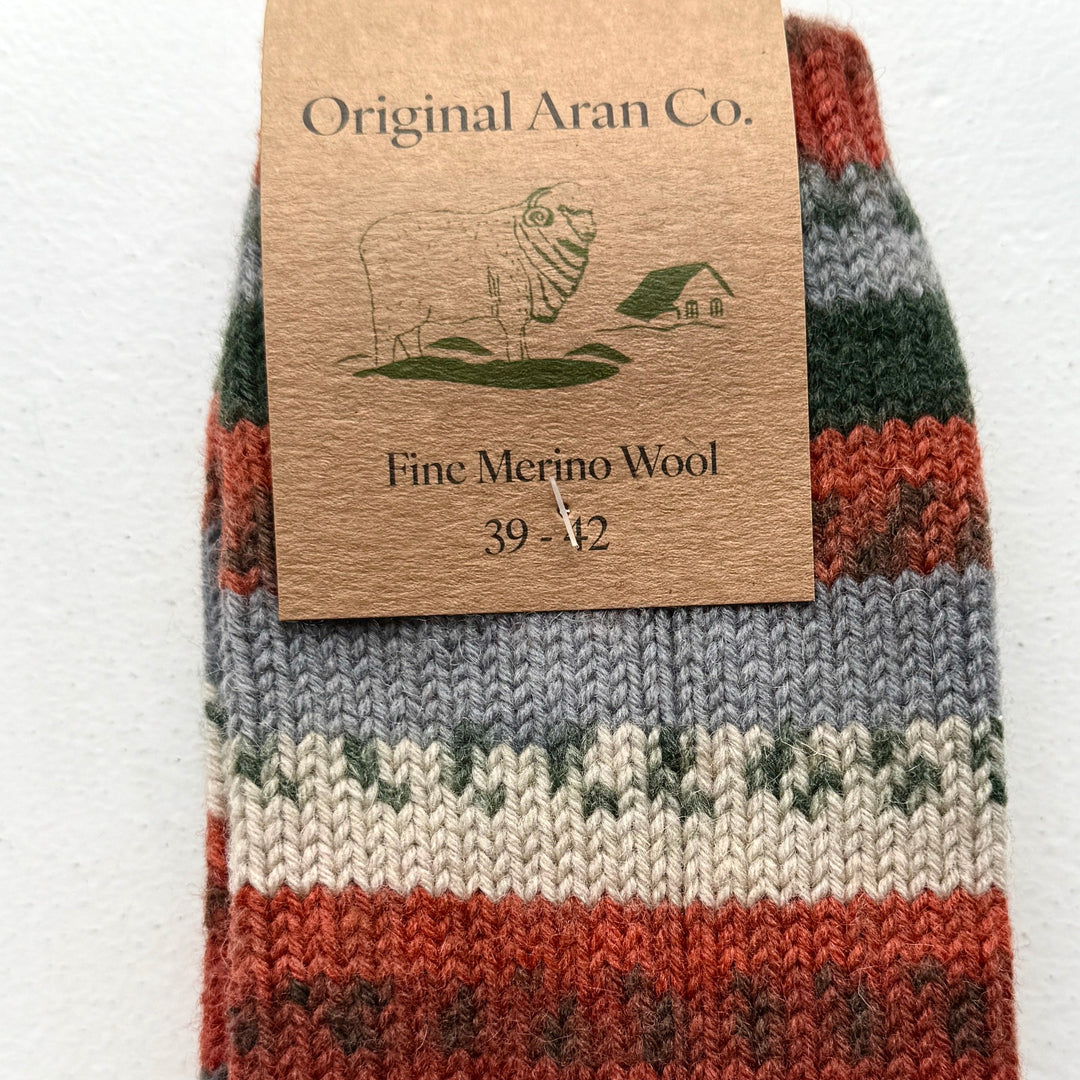 🧦 100% Merino Wool Striped Socks

Add a pop of colour and warmth to your wardrobe with our striped, multi-coloured Merino wool socks. Crafted from 100% pure Merino wool, these socks are luxuriously soft, breathable, and naturally temperature-regulating — keeping your feet cosy in winter and cool in summer. 🌦️

Perfect for everyday wear, outdoor adventures, or as a thoughtful gift from Dingle, these socks bring together comfort, sustainability, and timeless Irish charm. 🇮🇪✨