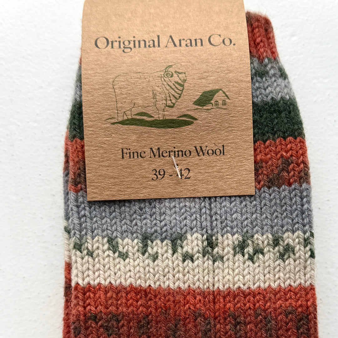 🧦 100% Merino Wool Striped Socks

Add a pop of colour and warmth to your wardrobe with our striped, multi-coloured Merino wool socks. Crafted from 100% pure Merino wool, these socks are luxuriously soft, breathable, and naturally temperature-regulating — keeping your feet cosy in winter and cool in summer. 🌦️

Perfect for everyday wear, outdoor adventures, or as a thoughtful gift from Dingle, these socks bring together comfort, sustainability, and timeless Irish charm. 🇮🇪✨