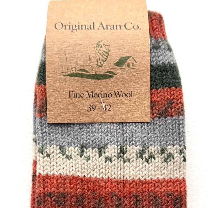 🧦 100% Merino Wool Striped Socks

Add a pop of colour and warmth to your wardrobe with our striped, multi-coloured Merino wool socks. Crafted from 100% pure Merino wool, these socks are luxuriously soft, breathable, and naturally temperature-regulating — keeping your feet cosy in winter and cool in summer. 🌦️

Perfect for everyday wear, outdoor adventures, or as a thoughtful gift from Dingle, these socks bring together comfort, sustainability, and timeless Irish charm. 🇮🇪✨