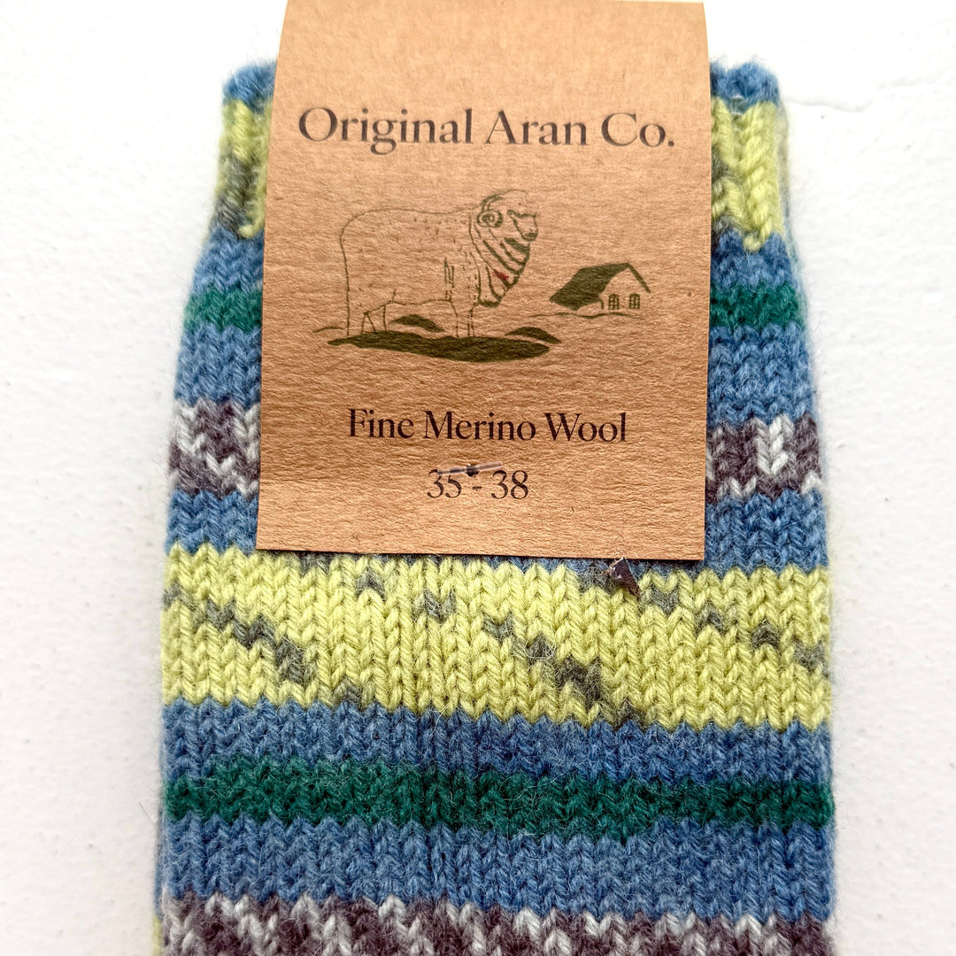 🧦 100% Merino Wool Striped Socks

Add a pop of colour and warmth to your wardrobe with our striped, multi-coloured Merino wool socks. Crafted from 100% pure Merino wool, these socks are luxuriously soft, breathable, and naturally temperature-regulating — keeping your feet cosy in winter and cool in summer. 🌦️

Perfect for everyday wear, outdoor adventures, or as a thoughtful gift from Dingle, these socks bring together comfort, sustainability, and timeless Irish charm. 🇮🇪✨