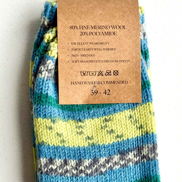 🧦 100% Merino Wool Striped Socks

Add a pop of colour and warmth to your wardrobe with our striped, multi-coloured Merino wool socks. Crafted from 100% pure Merino wool, these socks are luxuriously soft, breathable, and naturally temperature-regulating — keeping your feet cosy in winter and cool in summer. 🌦️

Perfect for everyday wear, outdoor adventures, or as a thoughtful gift from Dingle, these socks bring together comfort, sustainability, and timeless Irish charm. 🇮🇪✨