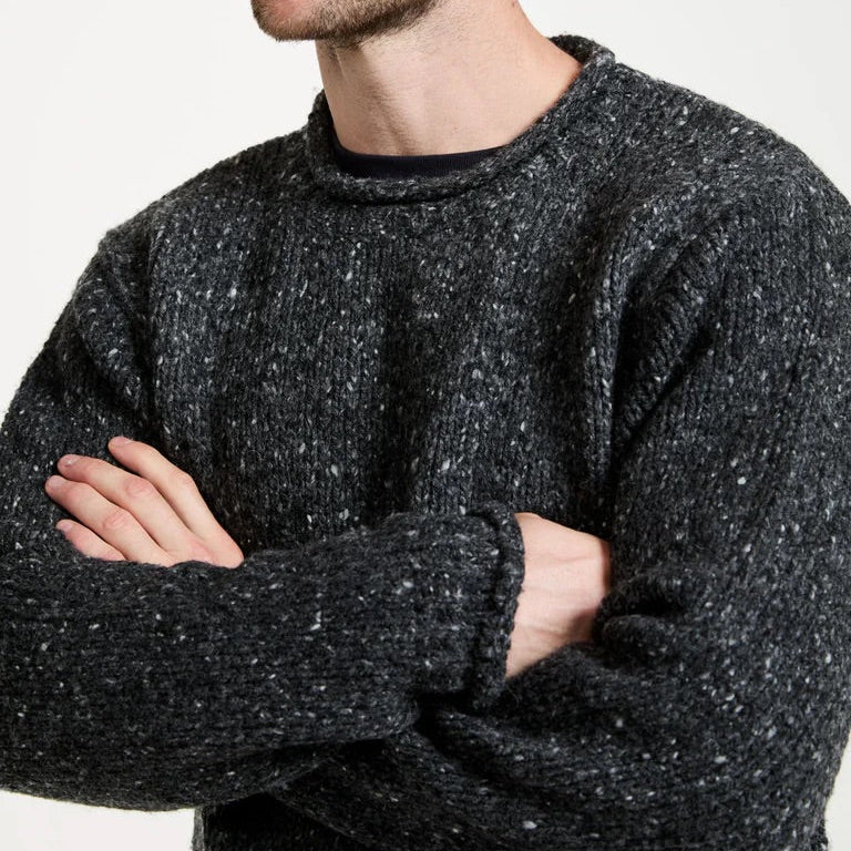 Steeped in the power of heritage and tradition.  The Raheen Tweed Roll Neck Sweater is a timeless piece that holds its place in history and the present. Featuring a rolled crew neck collar, hem and cuffs with ribbing at the neck, you’ll find this piece brings a flattering, relaxed fit.  Crafted with 100% Pure New Wool with set in sleeves and fully linked seams, the Raheen gives the wearer a perfect, smooth finish.