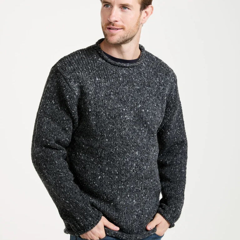 Steeped in the power of heritage and tradition.  The Raheen Tweed Roll Neck Sweater is a timeless piece that holds its place in history and the present. Featuring a rolled crew neck collar, hem and cuffs with ribbing at the neck, you’ll find this piece brings a flattering, relaxed fit.  Crafted with 100% Pure New Wool with set in sleeves and fully linked seams, the Raheen gives the wearer a perfect, smooth finish.