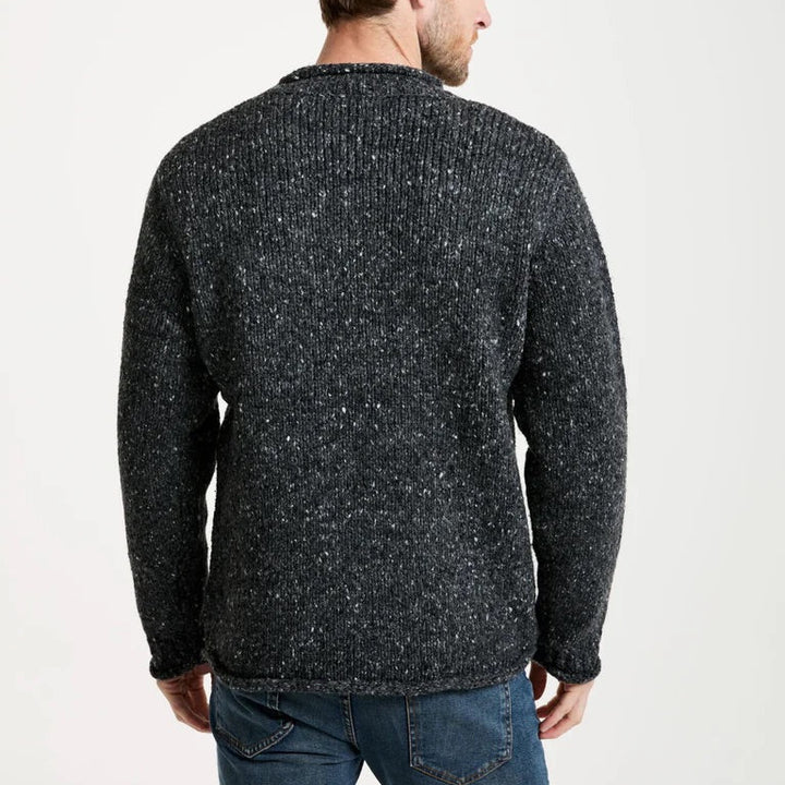 Steeped in the power of heritage and tradition.  The Raheen Tweed Roll Neck Sweater is a timeless piece that holds its place in history and the present. Featuring a rolled crew neck collar, hem and cuffs with ribbing at the neck, you’ll find this piece brings a flattering, relaxed fit.  Crafted with 100% Pure New Wool with set in sleeves and fully linked seams, the Raheen gives the wearer a perfect, smooth finish.