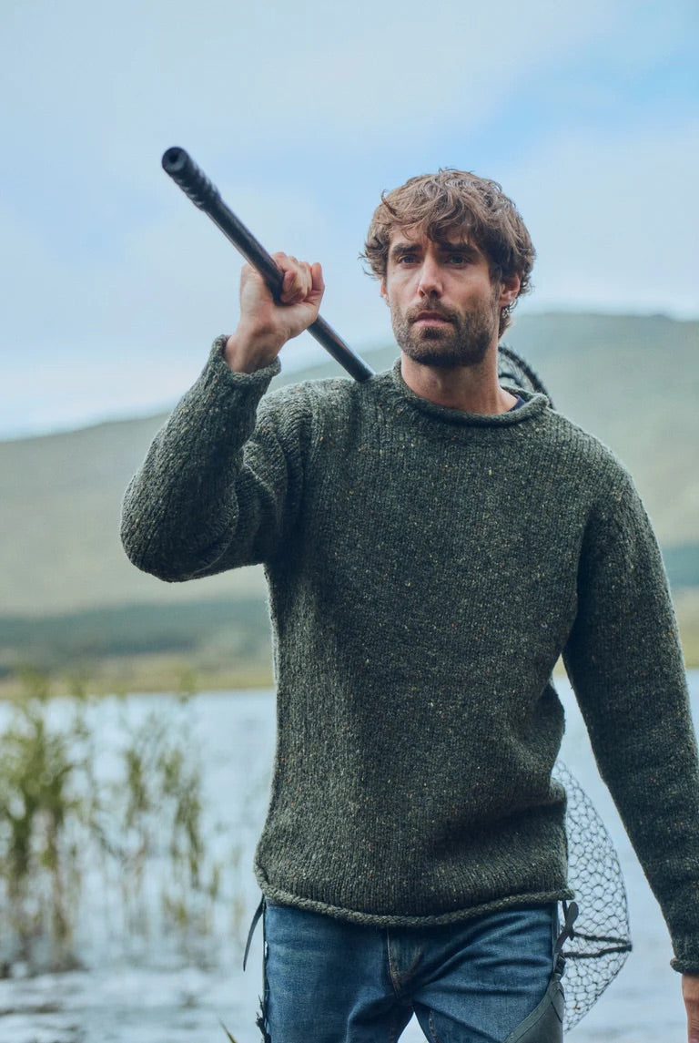 Raheen Tweed Roll Neck Mens Sweater – The Dingle Woollen Company