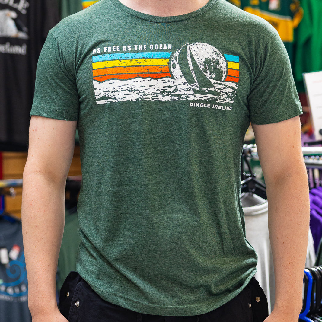Dingle Peninsula Sailboat T-Shirt ⛵🌊 – A Touch of Irish Coastal Charm!

Capture the beauty of the Dingle Peninsula with this exclusive sailboat design, set against vibrant stripes. Perfect for sailors and sea lovers alike!

✨ Key Features:

Premium Fabric: 65% cotton, 35% polyester – soft, breathable, and durable.
Unisex Fit: Ideal for everyone and a thoughtful gift.
Irish Souvenir: Celebrate your Dingle adventures in style.
Easy Care: Retains shape and color, wash after wash.

