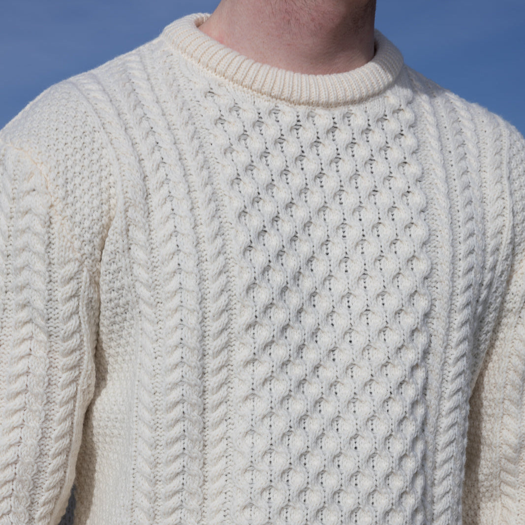Irish Aran Knit Sweater – A Timeless Blend of Tradition &amp; Comfort 🇮🇪✨

Experience the perfect fusion of heritage and modern style with our unisex Irish Aran Knit Sweater, crafted in Ireland from 100% super-soft Merino wool. 🌿

✔️ Unmatched Comfort – Soft, breathable, and durable for all-season wear.
✔️ Authentic Aran Design – Showcasing classic stitches like cable, honeycomb, and diamond, each symbolizing strength, luck, and connection. 🍀
✔️ Crafted in Ireland – Hand-finished by skilled artisans, 