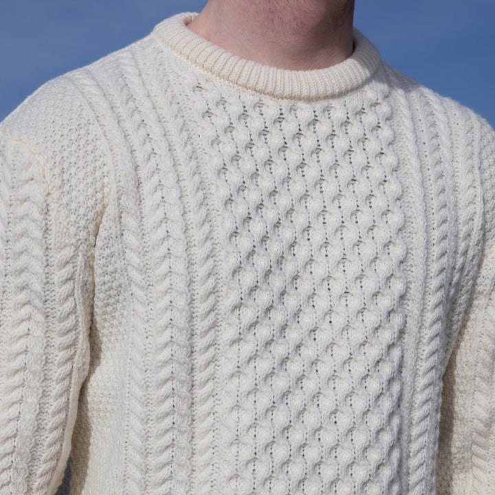 Irish Aran Knit Sweater – A Timeless Blend of Tradition &amp; Comfort 🇮🇪✨

Experience the perfect fusion of heritage and modern style with our unisex Irish Aran Knit Sweater, crafted in Ireland from 100% super-soft Merino wool. 🌿

✔️ Unmatched Comfort – Soft, breathable, and durable for all-season wear.
✔️ Authentic Aran Design – Showcasing classic stitches like cable, honeycomb, and diamond, each symbolizing strength, luck, and connection. 🍀
✔️ Crafted in Ireland – Hand-finished by skilled artisans, 