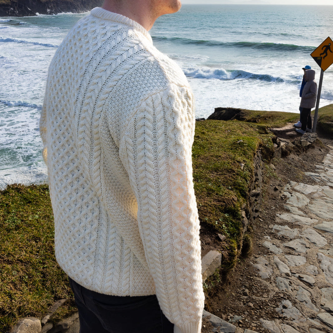 Irish Aran Knit Sweater – A Timeless Blend of Tradition &amp; Comfort 🇮🇪✨

Experience the perfect fusion of heritage and modern style with our unisex Irish Aran Knit Sweater, crafted in Ireland from 100% super-soft Merino wool. 🌿

✔️ Unmatched Comfort – Soft, breathable, and durable for all-season wear.
✔️ Authentic Aran Design – Showcasing classic stitches like cable, honeycomb, and diamond, each symbolizing strength, luck, and connection. 🍀
