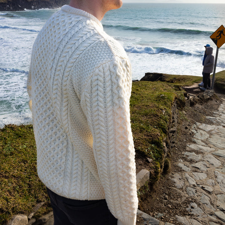 Irish Aran Knit Sweater – A Timeless Blend of Tradition &amp; Comfort 🇮🇪✨

Experience the perfect fusion of heritage and modern style with our unisex Irish Aran Knit Sweater, crafted in Ireland from 100% super-soft Merino wool. 🌿

✔️ Unmatched Comfort – Soft, breathable, and durable for all-season wear.
✔️ Authentic Aran Design – Showcasing classic stitches like cable, honeycomb, and diamond, each symbolizing strength, luck, and connection. 🍀

