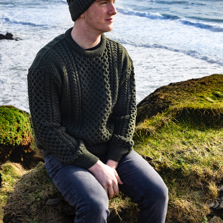 Mens Aran Sweater