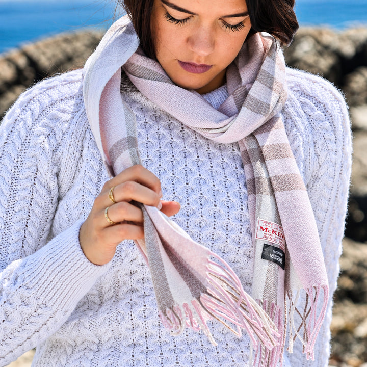 🧣 The Coumeenoole Scarf – 100% Lambswool Luxury Inspired by Dingle’s Wild Coast
