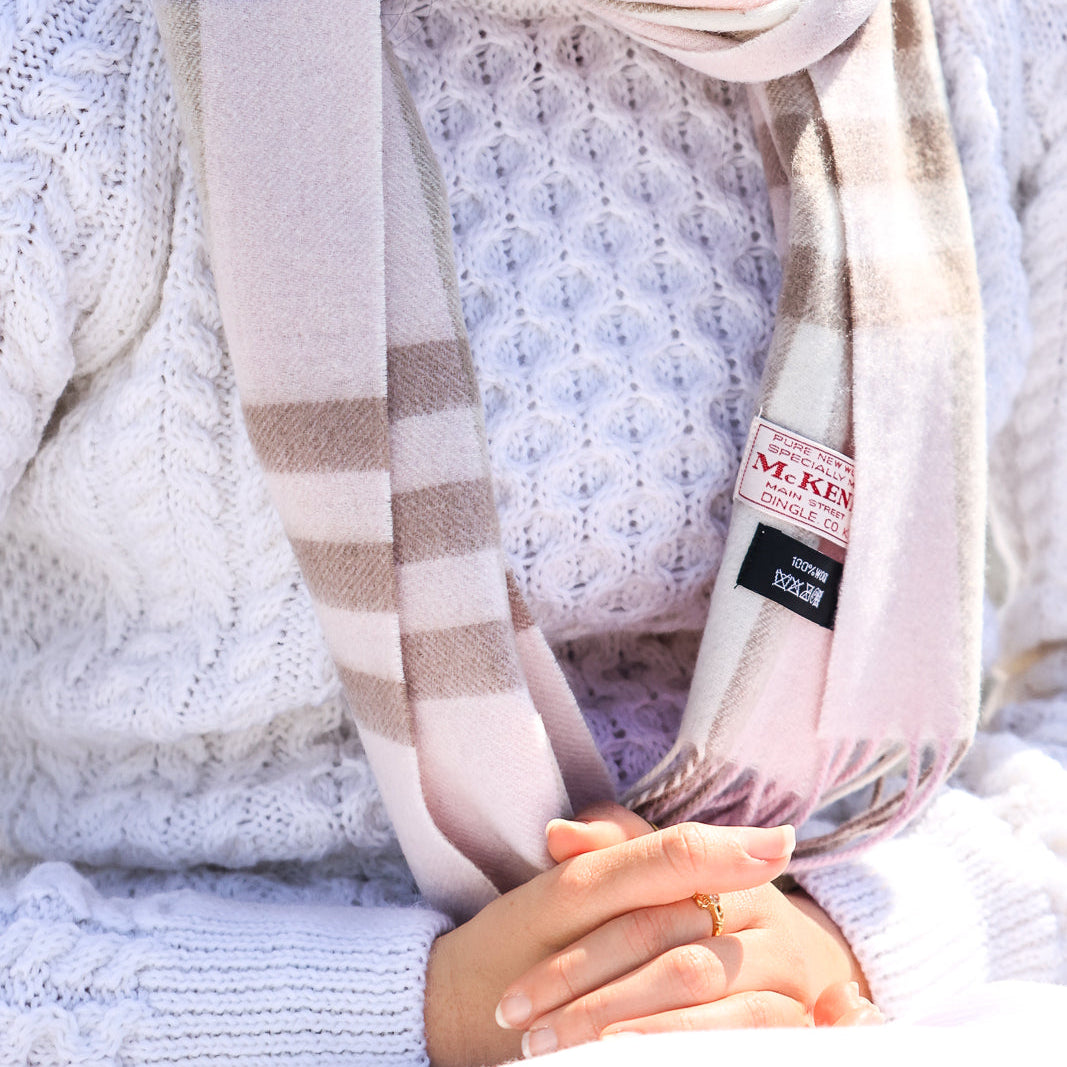 🧣 The Coumeenoole Scarf – 100% Lambswool Luxury Inspired by Dingle’s Wild Coast