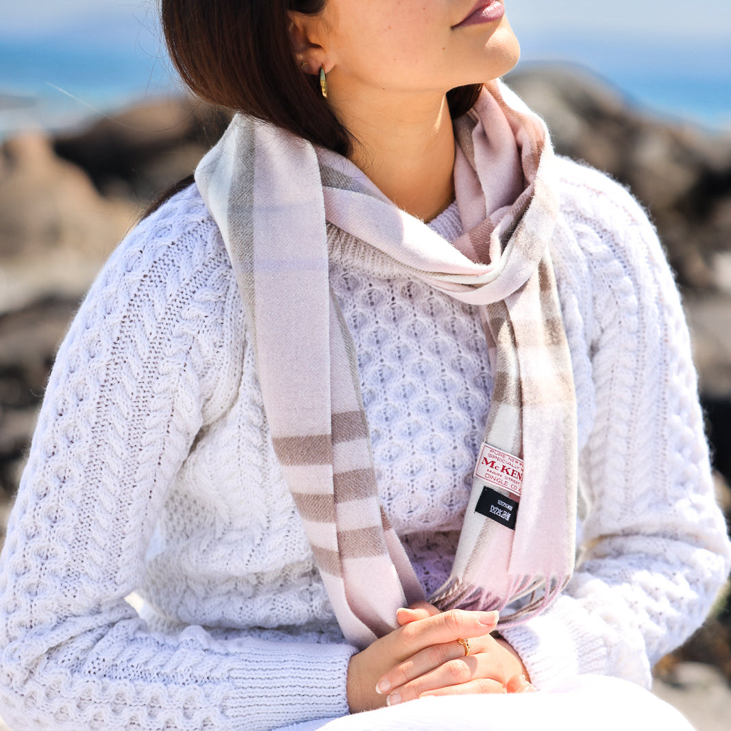 🧣 The Coumeenoole Scarf – 100% Lambswool Luxury Inspired by Dingle’s Wild Coast