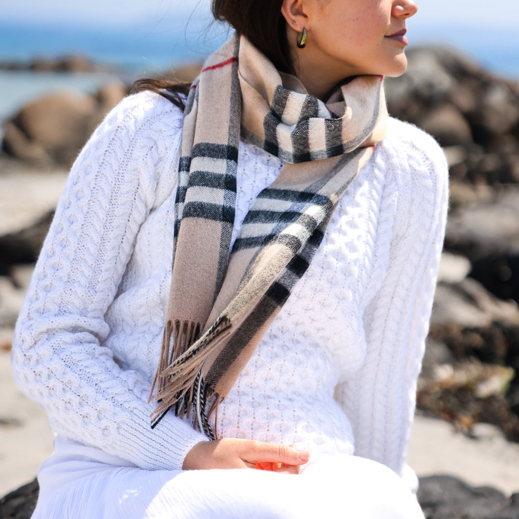 🧣 The Slea Head Scarf – 100% Lambswool Luxury Inspired by the Wild Atlantic Way