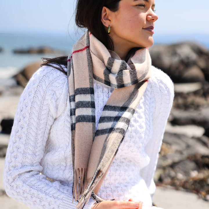 🧣 The Slea Head Scarf – 100% Lambswool Luxury Inspired by the Wild Atlantic Way