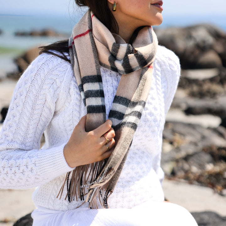 🧣 The Slea Head Scarf – 100% Lambswool Luxury Inspired by the Wild Atlantic Way