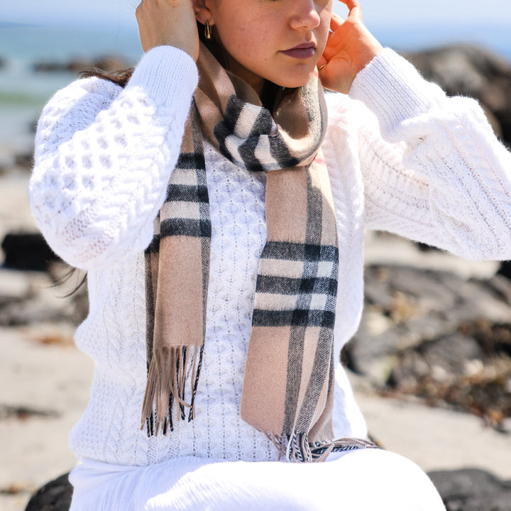 🧣 The Slea Head Scarf – 100% Lambswool Luxury Inspired by the Wild Atlantic Way