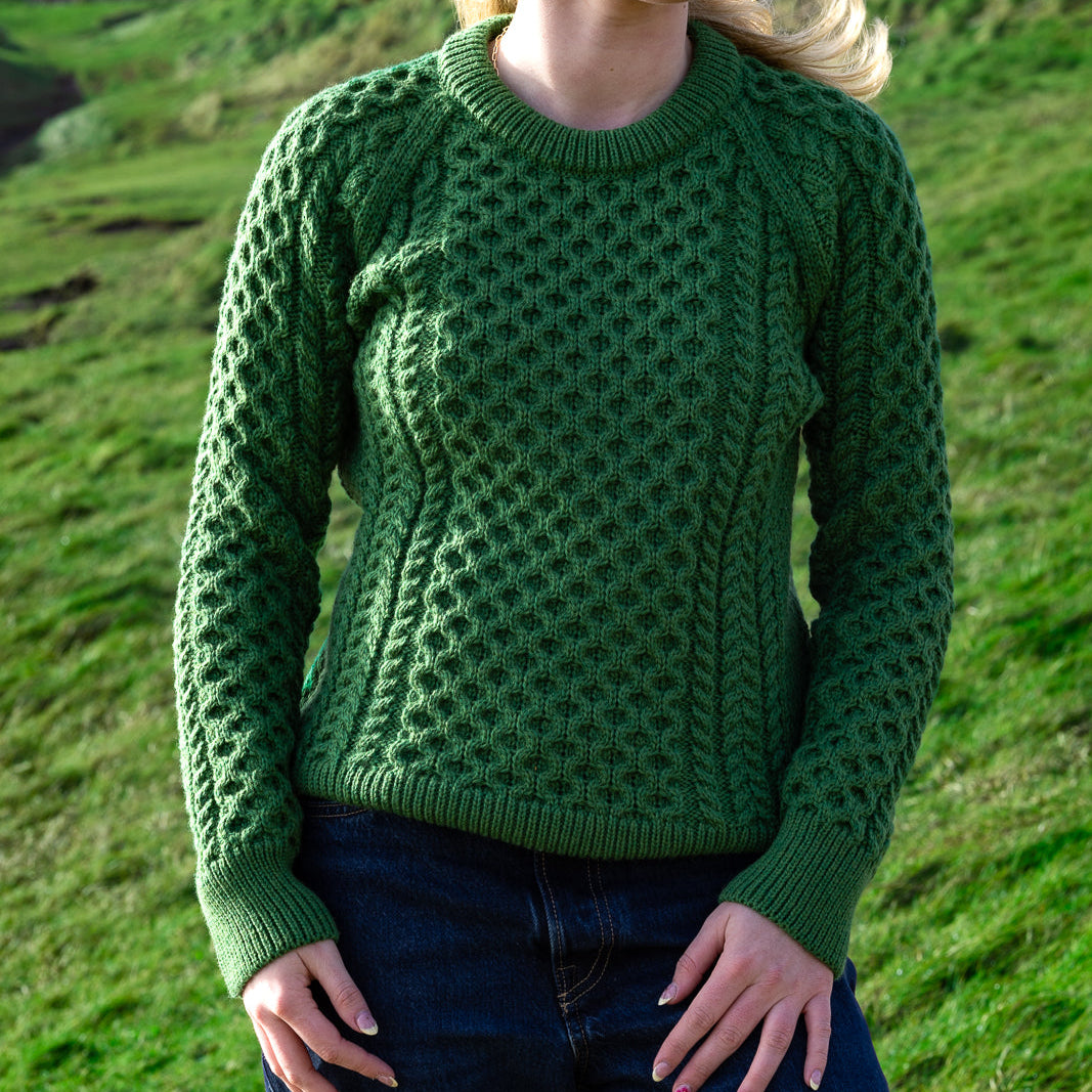 Irish Aran Knit Sweater – A Timeless Blend of Tradition &amp; Comfort 🇮🇪✨

Experience the perfect fusion of heritage and modern style with our unisex Irish Aran Knit Sweater, crafted in Ireland from 100% super-soft Merino wool. 🌿

✔️ Unmatched Comfort – Soft, breathable, and durable for all-season wear.
✔️ Authentic Aran Design – Showcasing classic stitches like cable, honeycomb, and diamond, each symbolizing strength, luck, and connection. 🍀