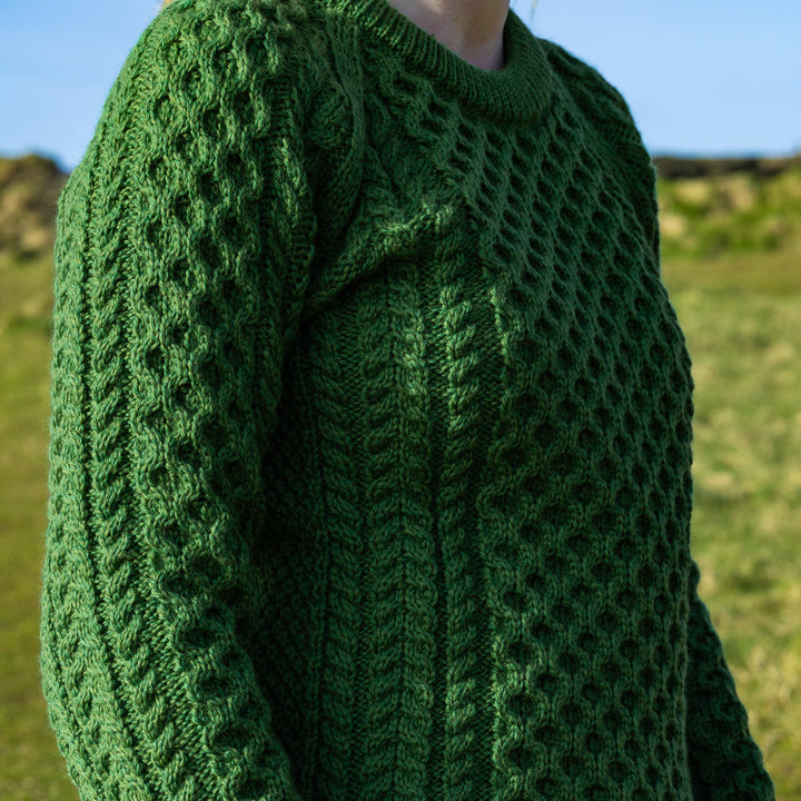 Irish Aran Knit Sweater – A Timeless Blend of Tradition &amp; Comfort 🇮🇪✨

Experience the perfect fusion of heritage and modern style with our unisex Irish Aran Knit Sweater, crafted in Ireland from 100% super-soft Merino wool. 🌿

✔️ Unmatched Comfort – Soft, breathable, and durable for all-season wear.
✔️ Authentic Aran Design – Showcasing classic stitches like cable, honeycomb, and diamond, each symbolizing strength, luck, and connection. 🍀
