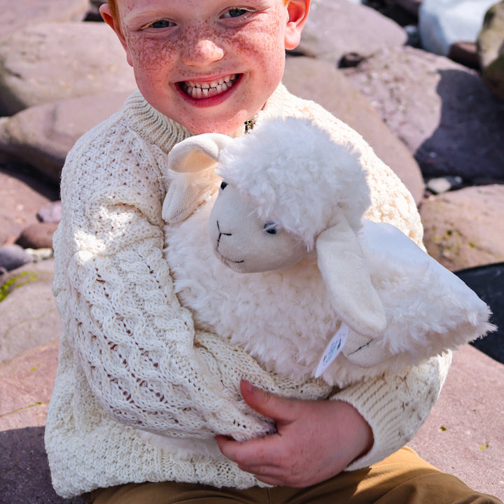 Traditional Kids authentic Aran knit Half-Zip Sweater
