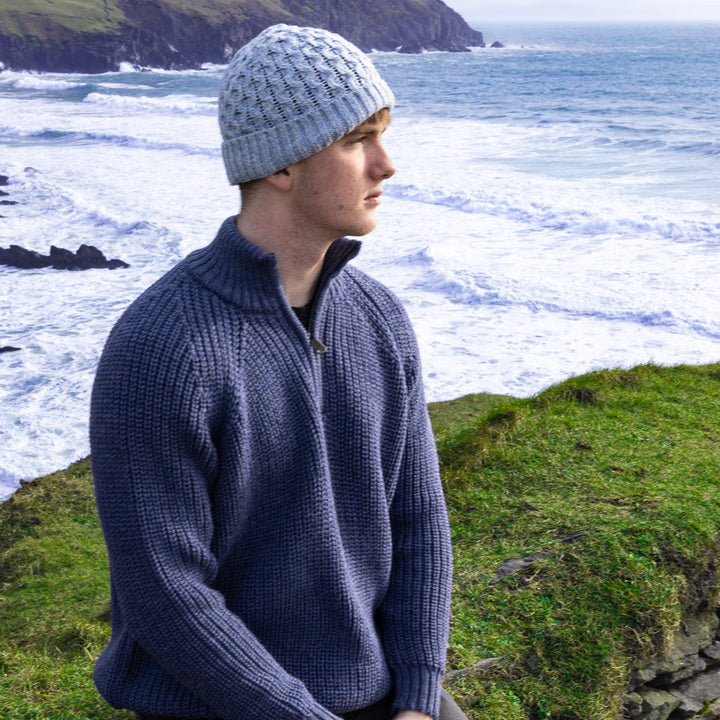 Irish-Made Traditional Aran Wool Hats &amp;  Scarves – Warmth with Heritage 🧣☘️

Stay cozy and stylish with our 100% Merino Wool Aran hats and scarves, authentically crafted in Ireland.

✨ Features:

Heritage Stitches: Classic Aran patterns like cable, honeycomb, and trinity stitch.
Coordinated Sets: Matching hats and scarves for a polished look.
Stunning Colors: Choose from marl blue, cherry red, or charcoal.
