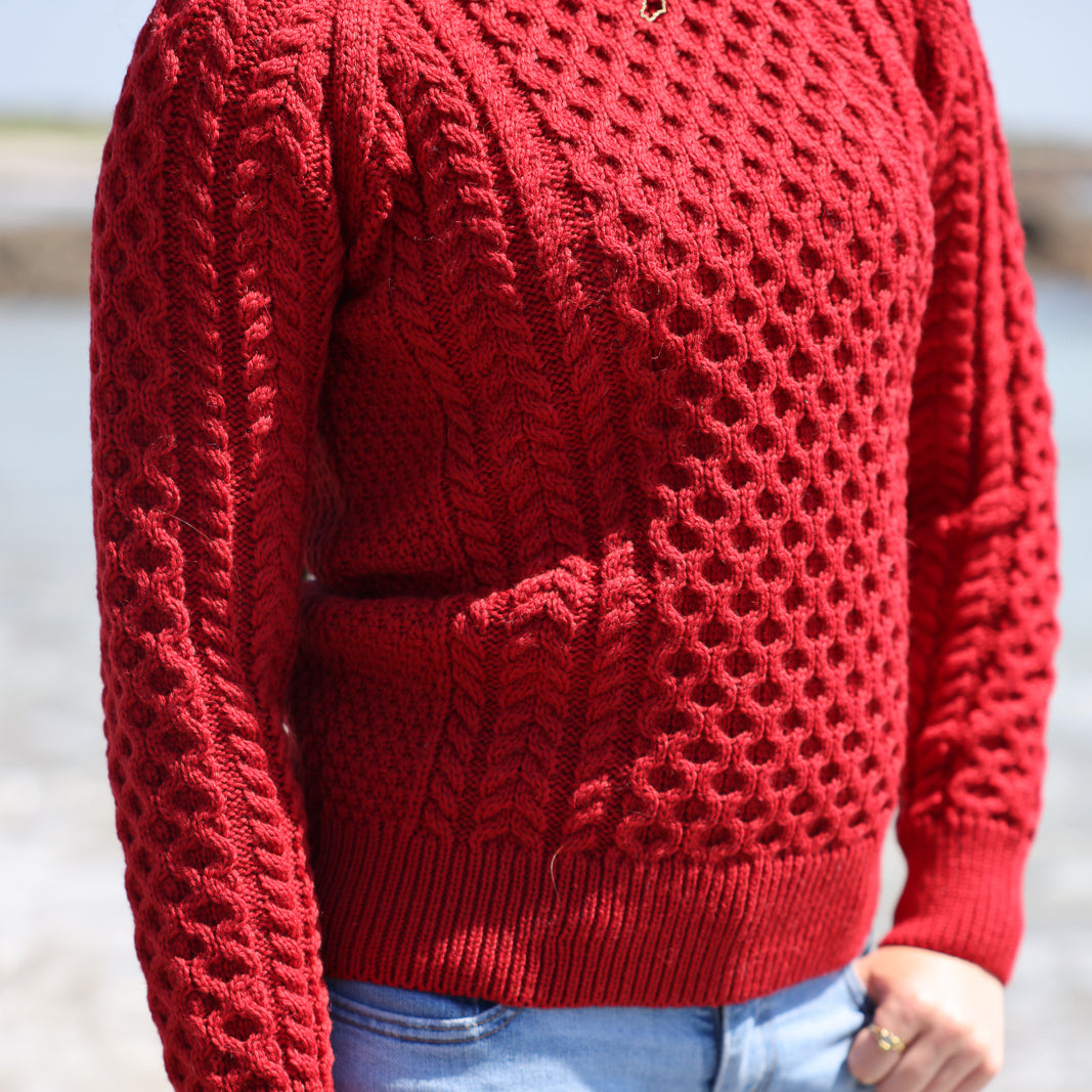 Irish Aran Knit Sweater – A Timeless Blend of Tradition &amp; Comfort 🇮🇪✨

Experience the perfect fusion of heritage and modern style with our unisex Irish Aran Knit Sweater, crafted in Ireland from 100% super-soft Merino wool. 🌿

✔️ Unmatched Comfort – Soft, breathable, and durable for all-season wear.
✔️ Authentic Aran Design – Showcasing classic stitches like cable, honeycomb, and diamond, each symbolizing strength, luck, and connection. 🍀
✔️ Crafted in Ireland – Hand-finished by skilled artisans,