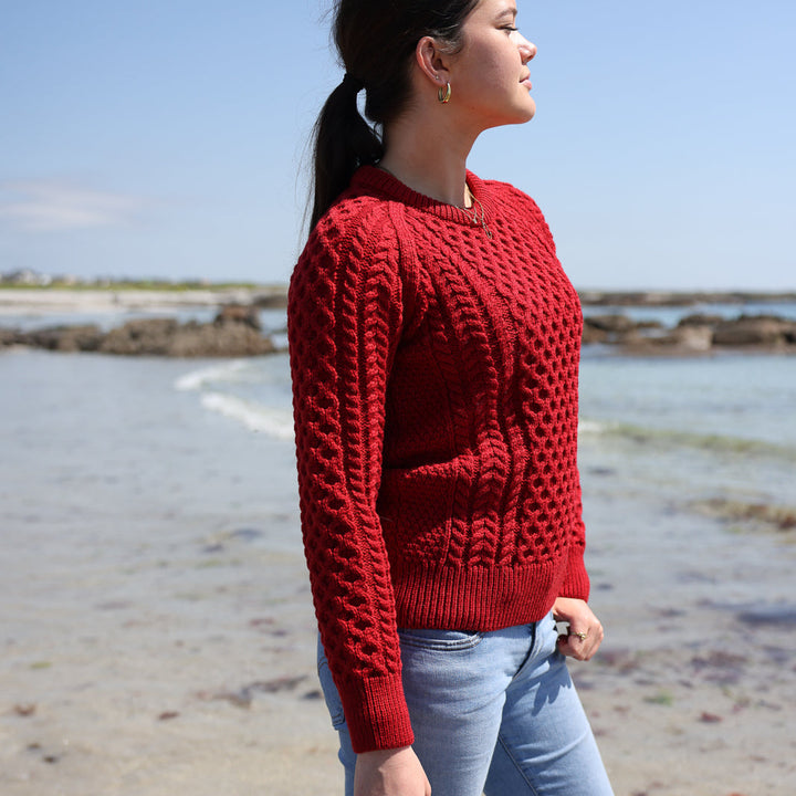 Irish Aran Knit Sweater – A Timeless Blend of Tradition &amp; Comfort 🇮🇪✨

Experience the perfect fusion of heritage and modern style with our unisex Irish Aran Knit Sweater, crafted in Ireland from 100% super-soft Merino wool. 🌿

✔️ Unmatched Comfort – Soft, breathable, and durable for all-season wear.
✔️ Authentic Aran Design – Showcasing classic stitches like cable, honeycomb, and diamond, each symbolizing strength, luck, and connection. 🍀
✔️ Crafted in Ireland – Hand-finished by skilled artisans,