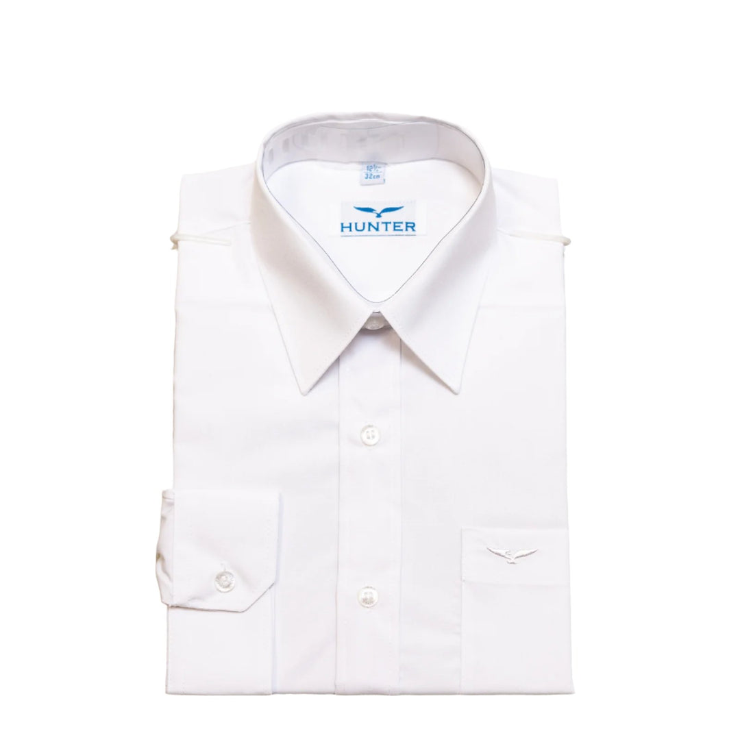 Smart, crisp, and ready for the school day! This PCD boys’ school shirt is made from a 65% polyester &amp;amp; 35% viscose blend for durability, easy care, and all-day comfort. Perfect for pairing with school jumpers or wearing on its own, this white school shirt keeps your child looking neat and polished every day.